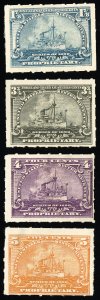 US Stamps # Rb26,29-31 Revenue Unused Scott Value $100.00