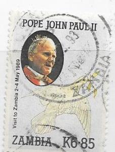 Zambia #471   Pope John Paul II   (U)  CV$4.00