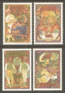 AUSTRALIA Sc# 1320 - 1323 MNH FVF Set4 Working Life in 1890's