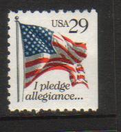 #2593 MNH 29c Pledge of Allegiance 1992-93 Issue 