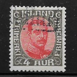 ICELAND 110, USED,  R.C, CHRISTIAN X,