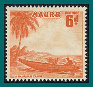 Nauru  1954 Canoe, 6d mint #43,SG52
