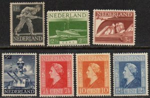 Netherlands Sc #262-268 Mint Hinged