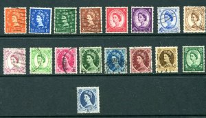 Great Britain Scott 292 - 308 Used Complete Set!