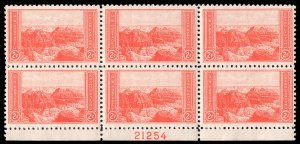 USA 741 Mint (NH) Plate Block of 6