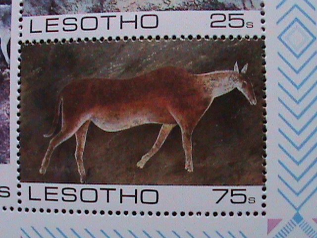 LESOTHO 1983 SC#402 PREHISTORY ANIMALS-ROCK PAINTINGS MNH- S/S VERY FINE