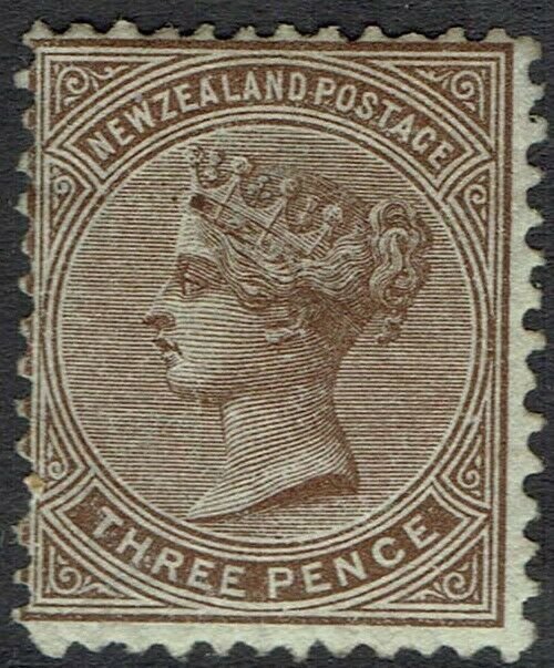 NEW ZEALAND 1874 QV 3D WHITE PAPER PERF 12.5