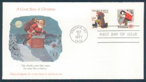 #1729 - 1730 Christmas Pair - Fleetwood Cachet  MG