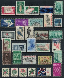 U.S. #1230-1260* NH  1963-64 Commemorative year sets complete