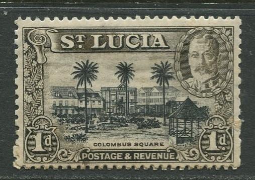 St. Lucia - Scott 96a - KGV - Definitive -1936 - MH -Single 1p Stamp