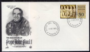 Vatican City Investiture of John Paul I 1978 PCS Cover