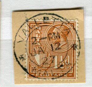 MALTA; 1926 early GV issue fine used Postmark Piece