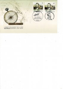 AUSTRALIA  2012 JOINT ISSUE WITH GERMANY LUDWIG LEICHHARDT FDC