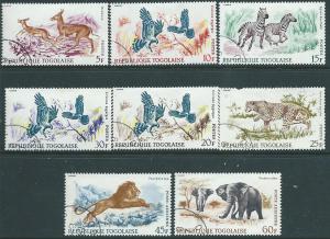 Togo #611-616,C79 - C80 1968 Wildlife (U) CV $2.00