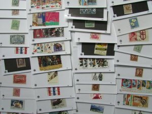 Worldwide asst lot 43 cards Used stamps CV approx. $200 F-VF average  No junk