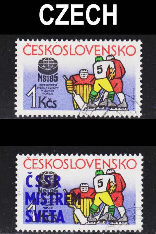 Czechoslovakia Scott 2555-56 VF CTO.