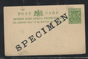 BRITISH EAST AFRICA (3009B) QV 1/2A PSC LION OVPT SPECIMEN