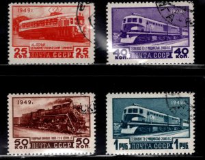 Russia Scott 1411-1414 Used CTO Train and Trolley set