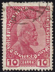 Liechtenstein - 1912 - Scott #2 - used - Prince Johann II