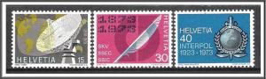 Switzerland #555-557 Anniversaries & Events MNH