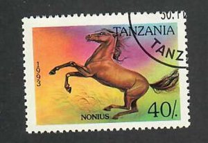 Tanzania; Scott 1153;  1993;  Precanceled; NH; Horses