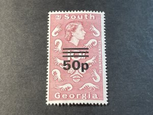 SOUTH GEORGIA # 30b -MINT NEVER/HINGED---SINGLE---WATERMARK SIDEWAYS---1976