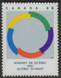 CANADA SG1252 1987 SECOND INTERNATIONAL FRANCOPHONE SUMMIT QUEBEC MNH