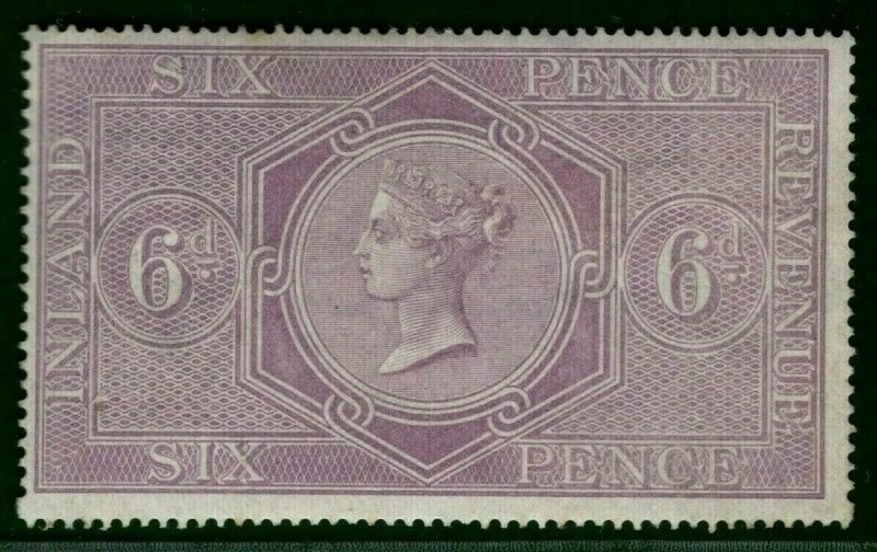 GB QV Stamp SG.F17 6d Postal Fiscal Fine Mint LMM (1867) Cat £110+ RRED23