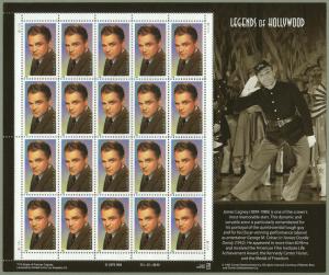 USA Sc 3329 James Cagney Legends of Hollywood Mint Sheet of 20 / 33c Stamps