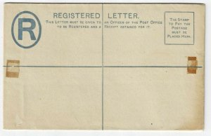 Tobago 1892 2d registry envelope unused