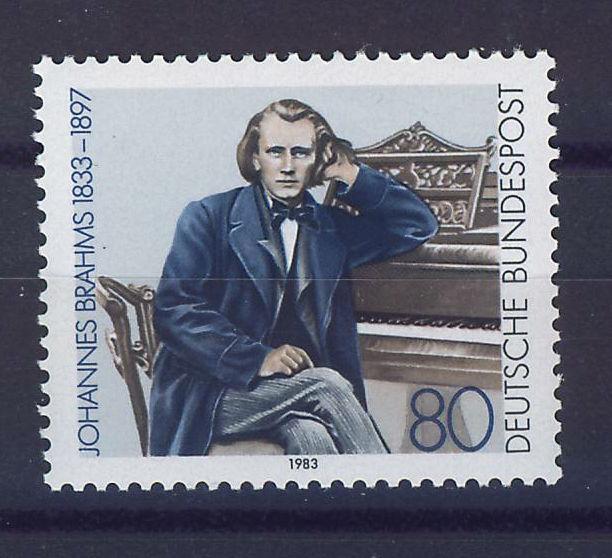 ALEMANIA/RFA WEST GERMANY 1983 MNH SC.1394 Johannes Brahms,composer