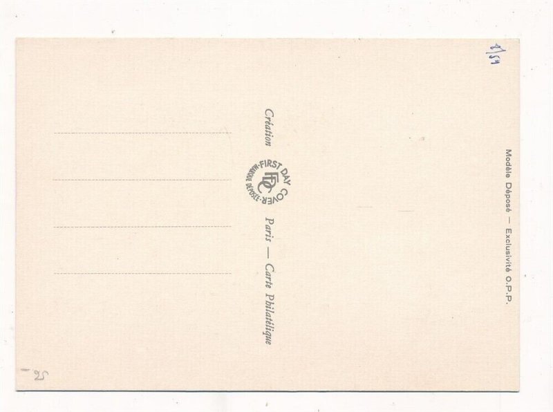 D412753 France Maximum Card Jean Monnet 1980