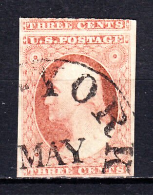 US Scott #11a Miscut - Misperf Error (New York Cancel)