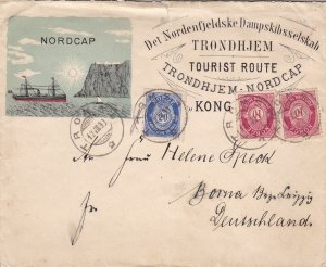 1899 Norway, Private Illustrated Tourist Route Envelope for NORTH CAPO - Polar E