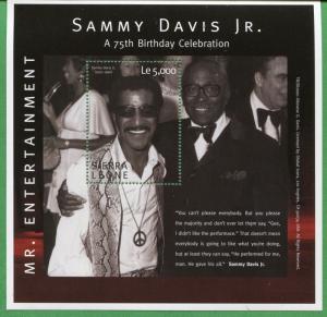 SAMMY DAVIS JR. Mr. Entertainment Souvenir Sheet MNH - Sierra Leone E39