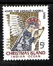 Christmas Is.-Sc#34- id7-unused hinged set-Christmas-Angels-1969-