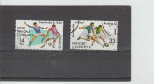 Andorra (Spanish Administration)  Scott#  145-146  Used  (1982 World Cup)