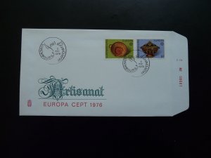 Europa Cept pottery FDC Luxembourg 1976