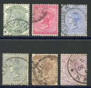 Natal SG97/103 1882 set of 6 Cat 25 pounds