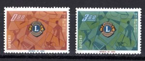 Taiwan 1962 Sc#1359/1360 LIONS INTERNATIONAL 45th.ANNIVERSARY Set (2) MNH