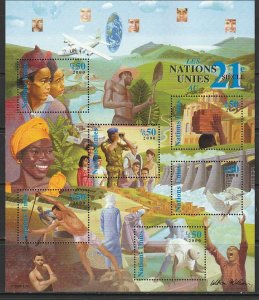 2000 UN-Geneva - Sc 361 - MNH VF - Mini sheet - UN in the 21st century