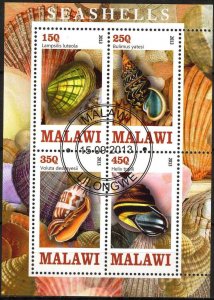 {g0752} Malawi 2013 Shells sheet Used / CTO