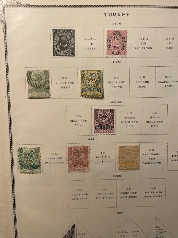 Turkey collection on older album pages