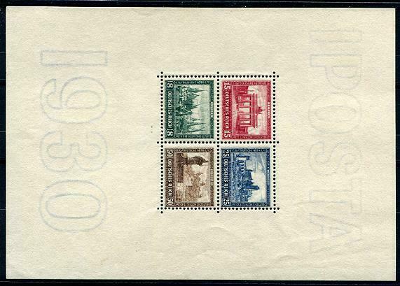 HERRICKSTAMP GERMANY Sc.# B33 1930 IPOSTA Mint NH Stamp S/S