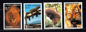 Sao Tome & Principe stamps #1237 - 1240, MNH, topical, animals, CV $15.00