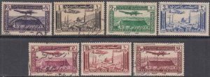 SYRIA Sc # C80-6 USED SET AIRMAILS MISSING C87, VARIOUS SITES & SCENES