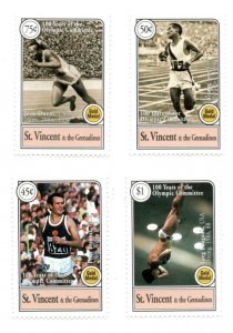 St. Vincent 1994 - Olympic Gold Medalists - Set of 4 Stamps Scott #2102-5 - MNH