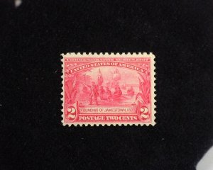 HS&C: Scott #329 2 cent Jamestown Mint F/VF NH US Stamp