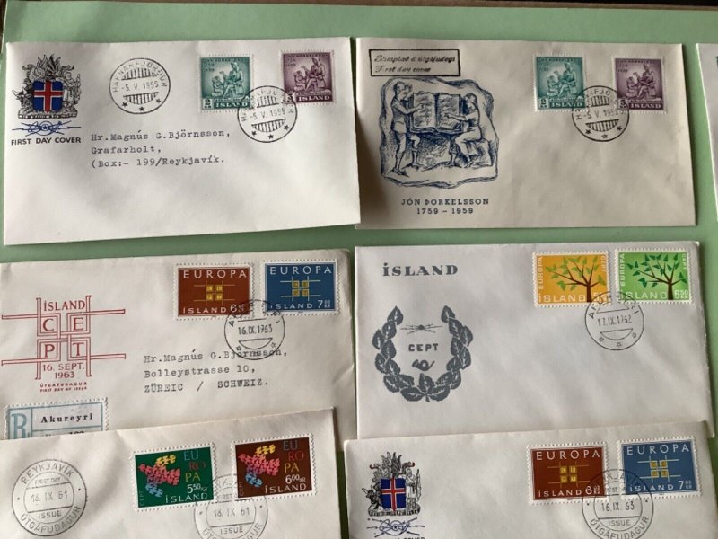 Iceland first day covers 16  items Ref A1929