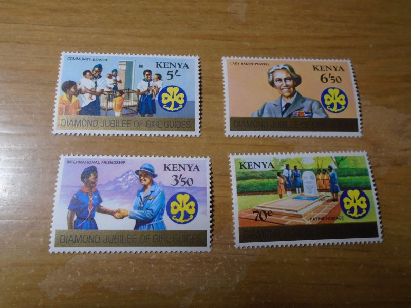 Kenya  #  217/ 219/ 221/ 223  MNH    Scouting